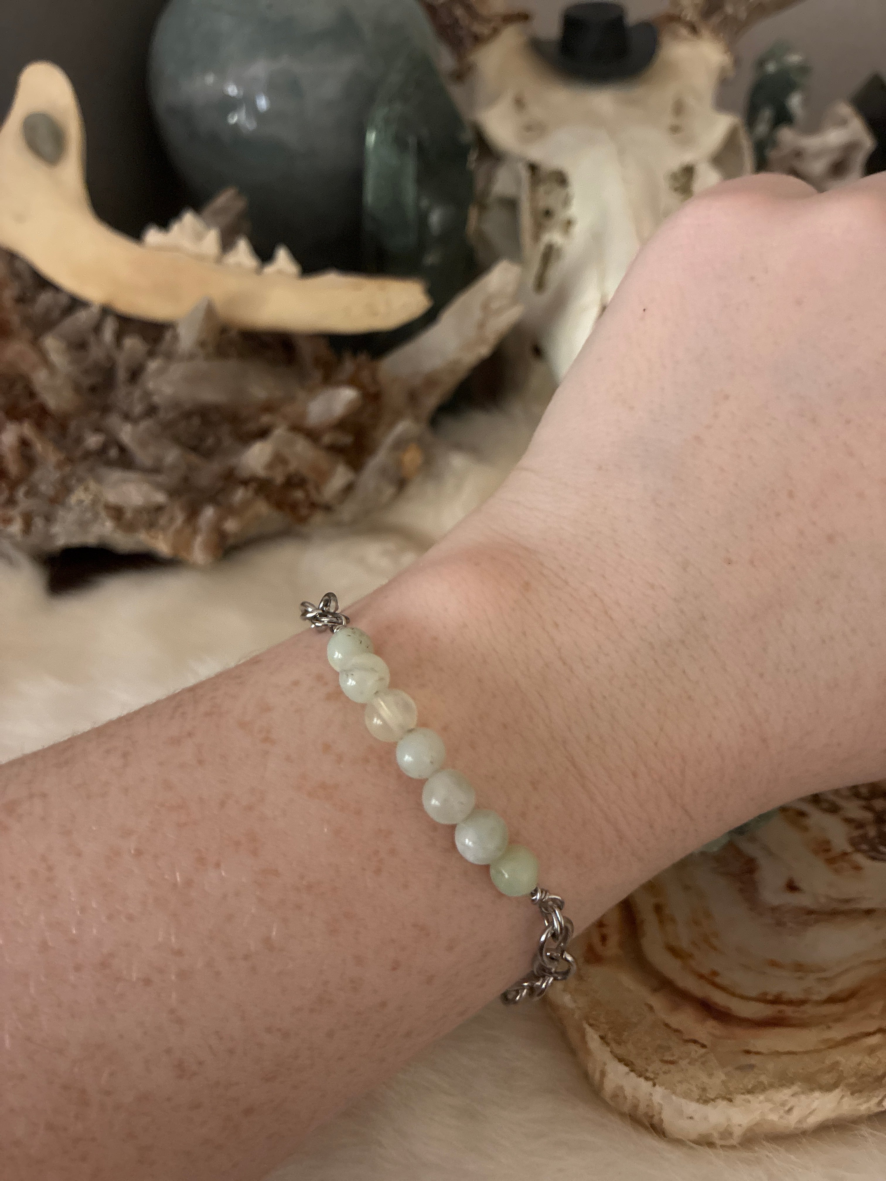 Aquamarine Chain Bracelet