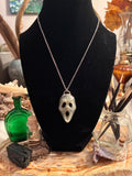 Labradorite Scream Mask Necklace