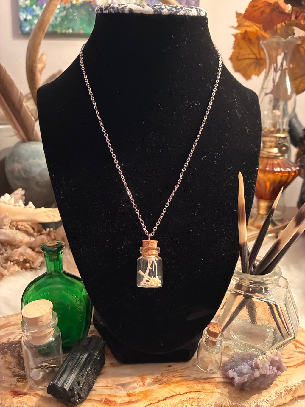 Bone Vial Necklace