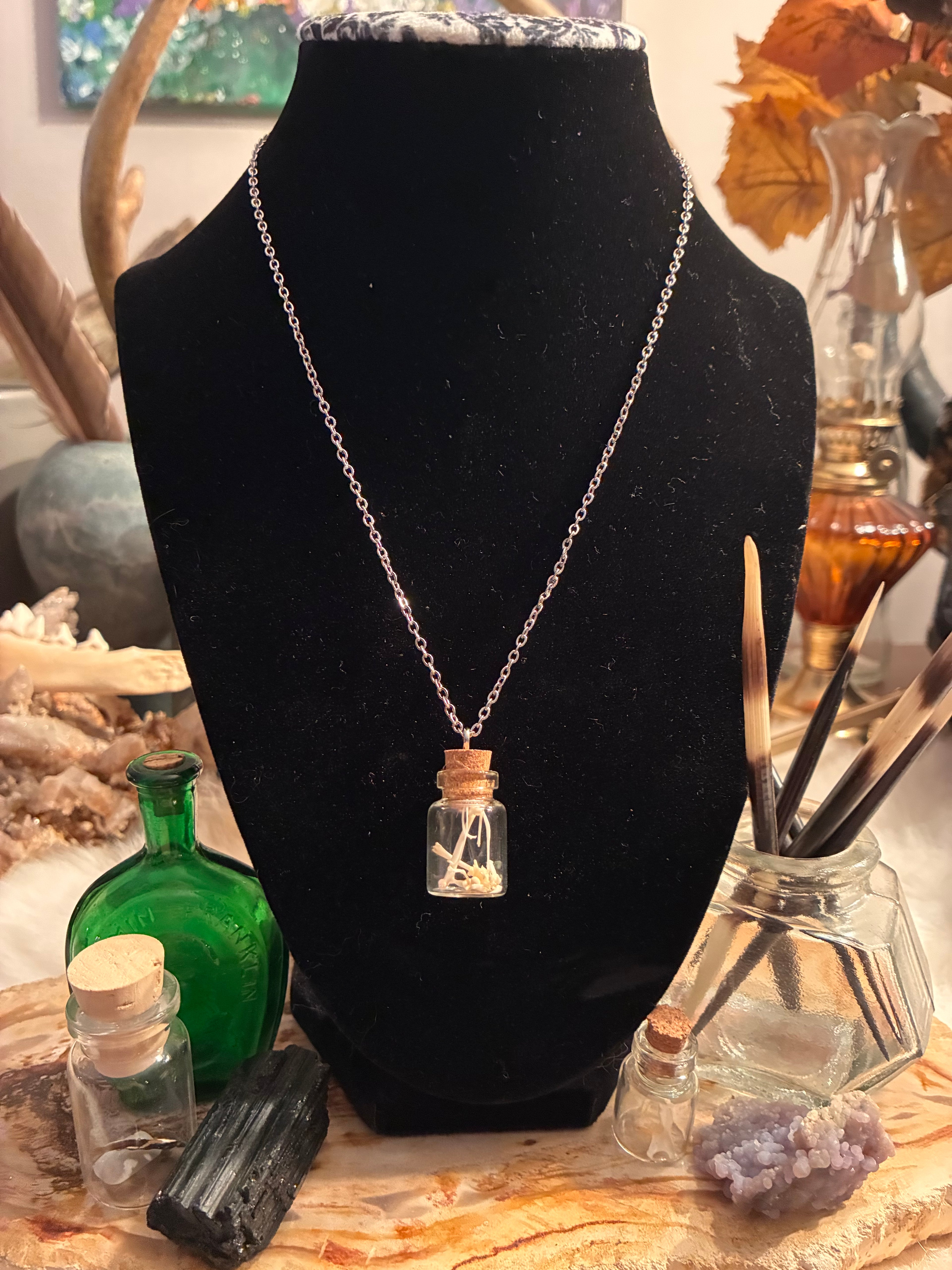 Bone Vial Necklace