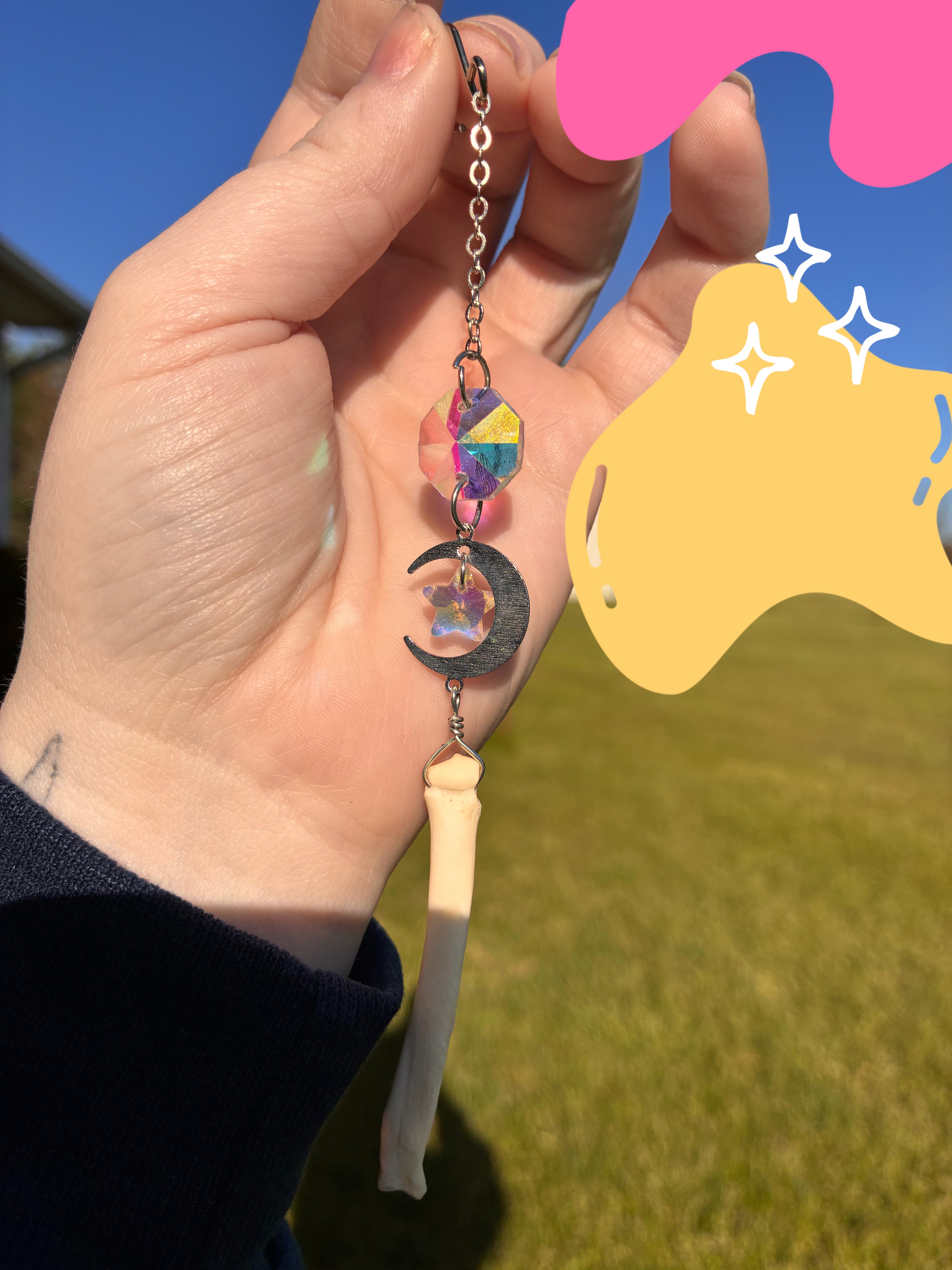 Random Bone Moon Suncatcher