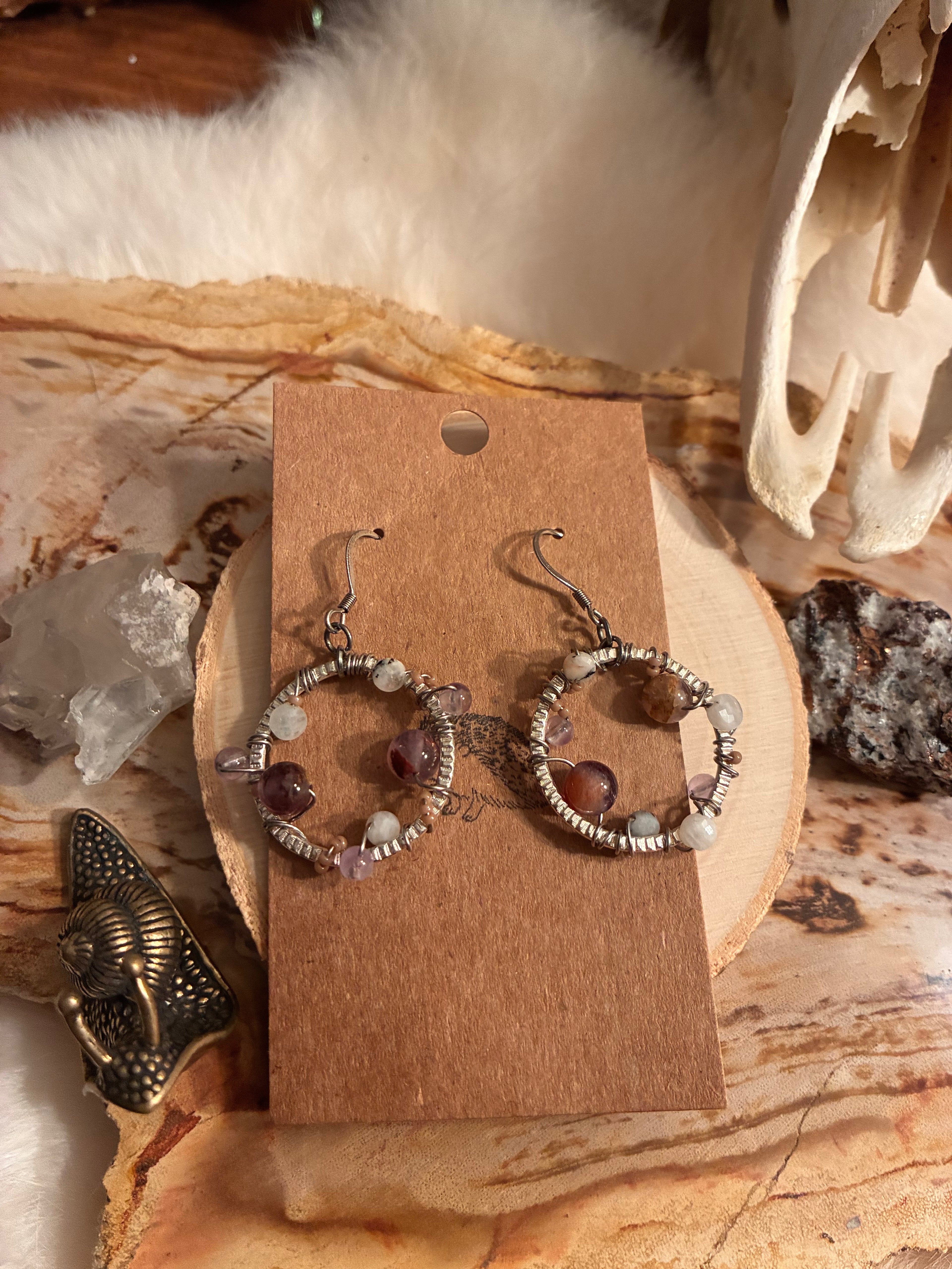 Crystal Wrapped Hoops