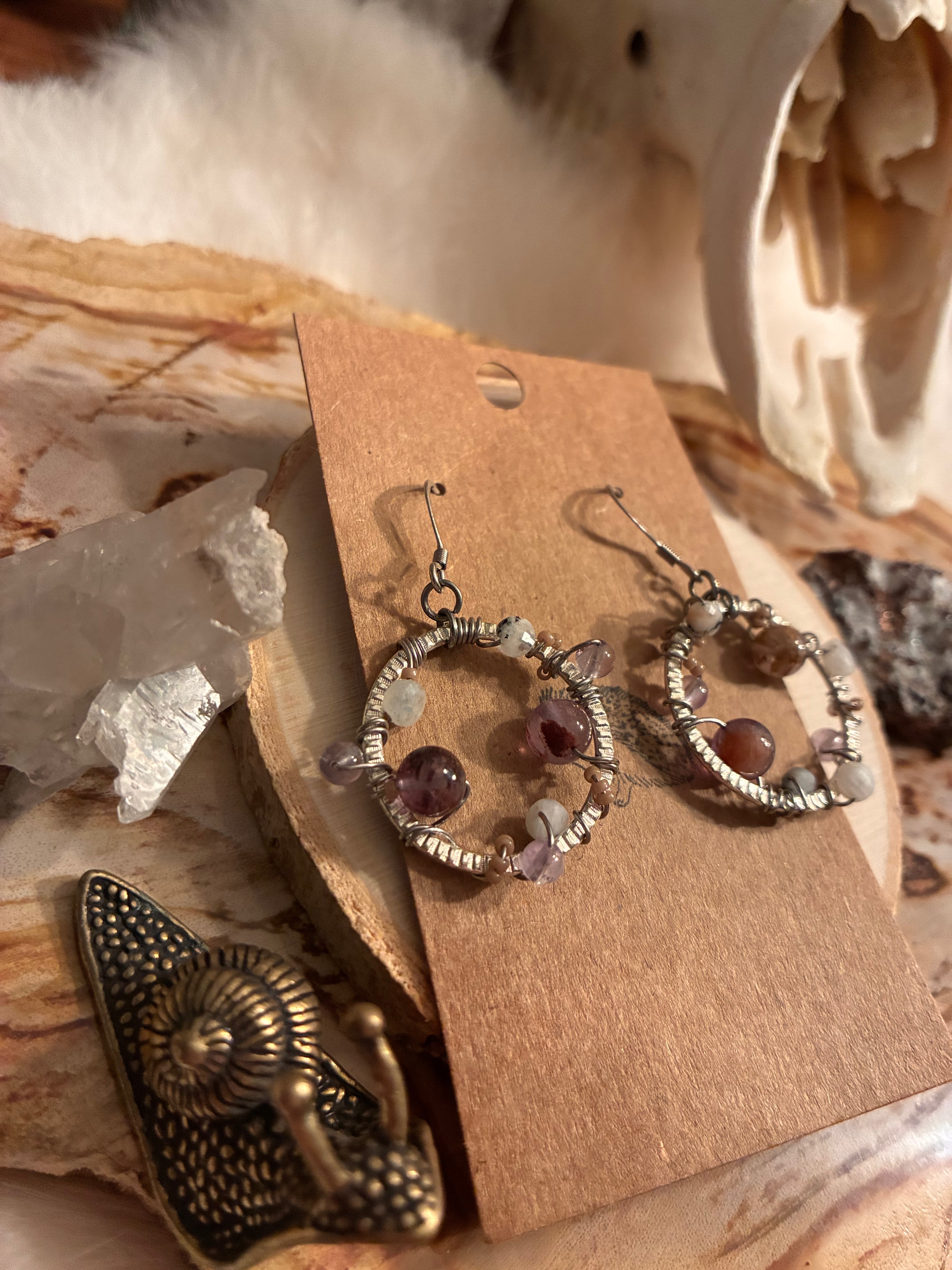 Crystal Wrapped Hoops